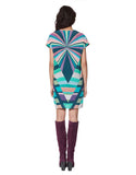 Mara Hoffman Prism Tunic Crepe Dress in Teal - SWANK - Dresses - 2