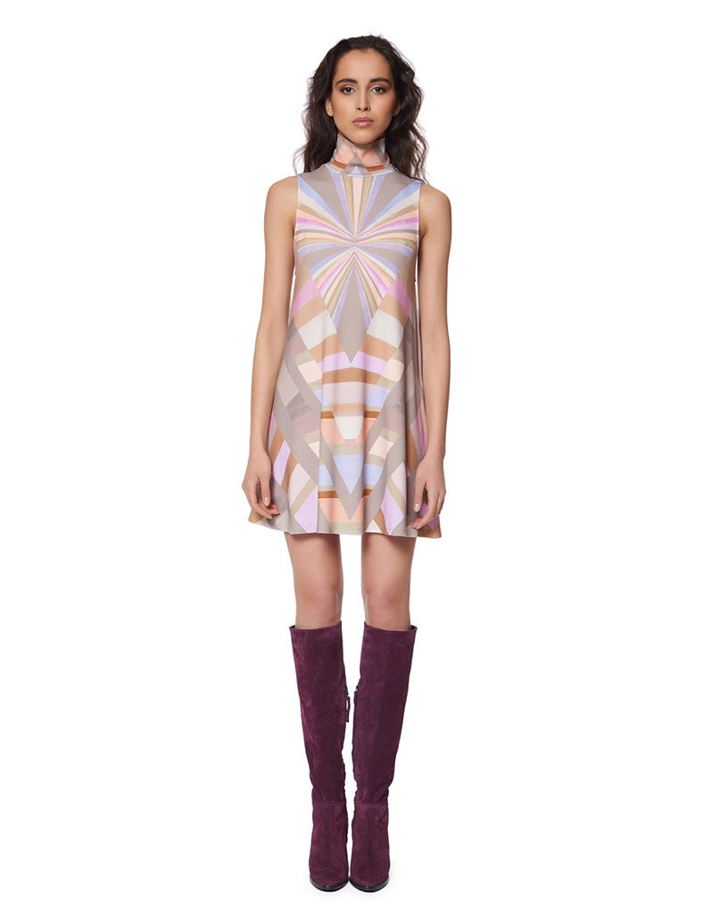 Mara Hoffman Prism Turtleneck Swing Dress in Lavender - SWANK - Dresses - 1