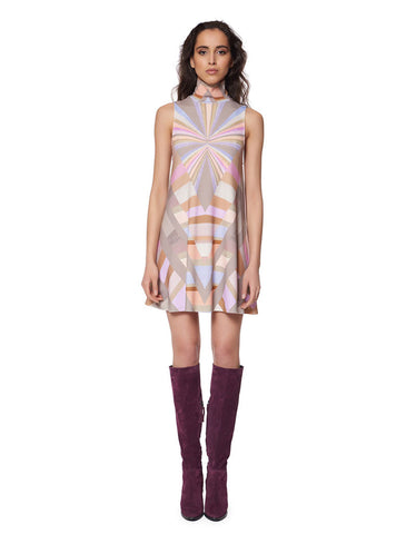 Mara Hoffman Prism Turtleneck Swing Dress in Lavender