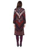 Mara Hoffman Knit Sweater Coat in Burgundy - SWANK - Outerwear - 2