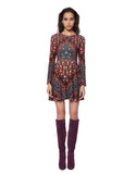 Mara Hoffman Rug Ponte Mini Dress in Orange Multi - SWANK - Dresses - 1