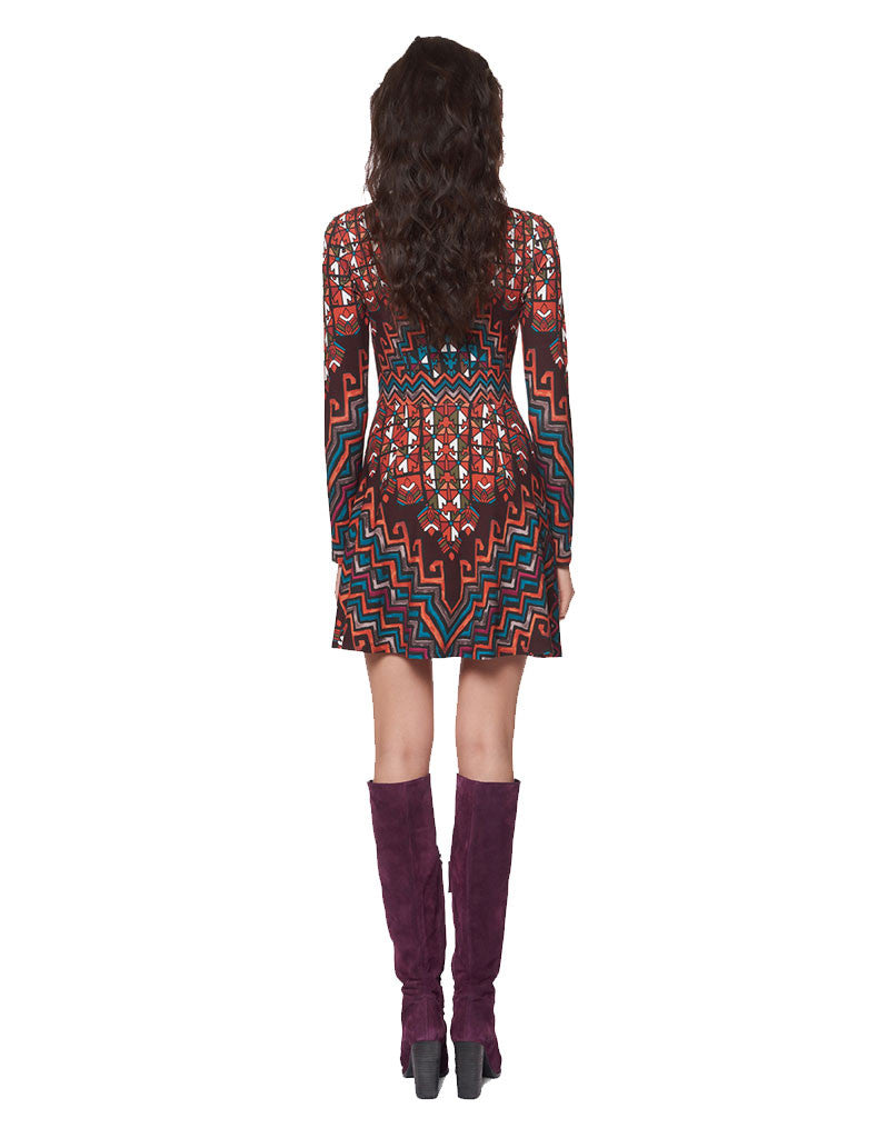 Mara Hoffman Rug Ponte Mini Dress in Orange Multi - SWANK - Dresses - 2