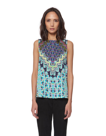 Mara Hoffman Tencel Tank Top in Turquoise