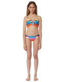 Mara Hoffman Vela Lattice Halter Swim Top in Rainbow - SWANK - Swimwear - 3