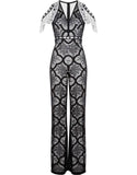 Alexis Marella Jumpsuit in Black/White - SWANK - Jumpsuits - 1