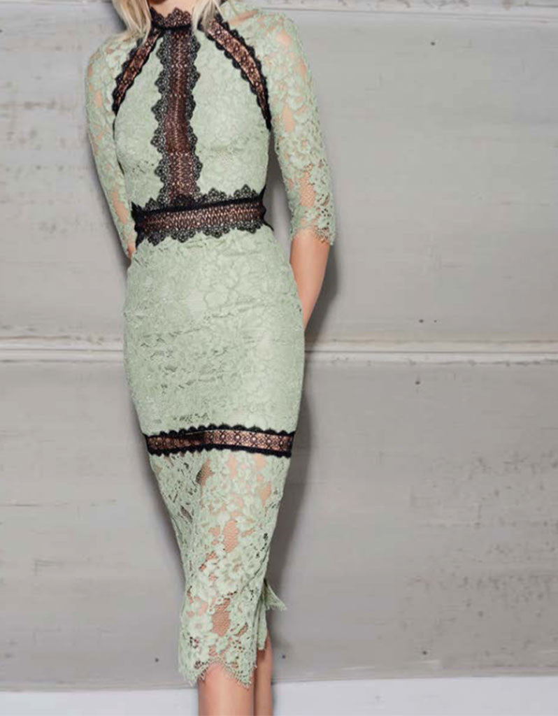 Alexis Marisa Sage Lace Midi Dress - SWANK - Dresses - 2