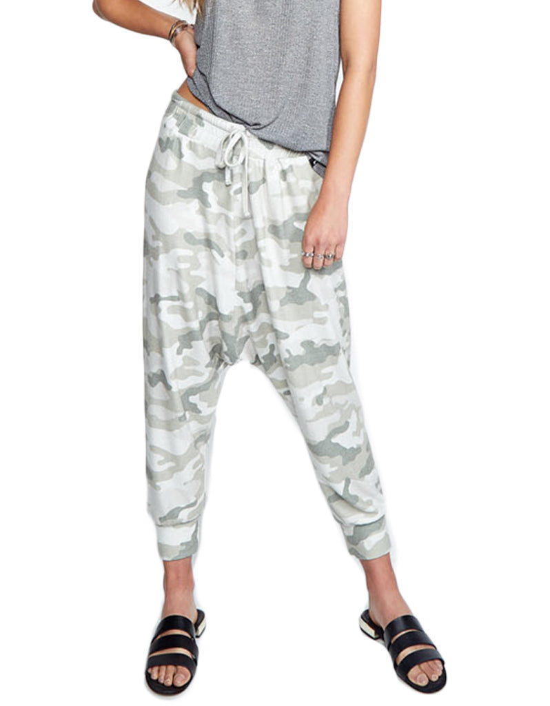 Michael Lauren Matteo Drop Crotch Pant in Green Camo