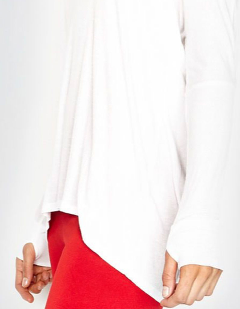 Michael Lauren Hyde Draped Top in Cardinal Red