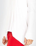 Michael Lauren Hyde Draped Top in Cardinal Red