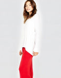 Michael Lauren Hyde Draped Top in Cardinal Red