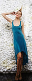 Michael Lauren Mac Dress in Teal Blue - SWANK - Dresses
