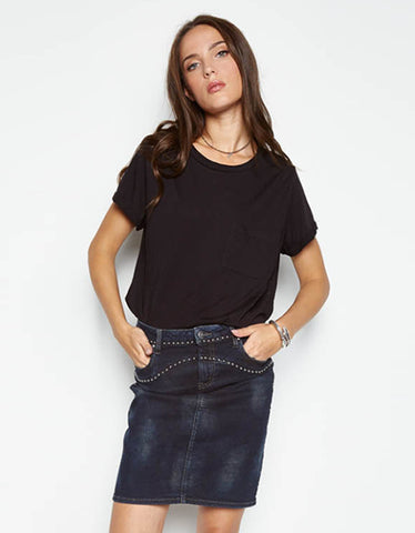 Show Me Your Mumu All I Want Is Mu Oliver Tee in Charcoal