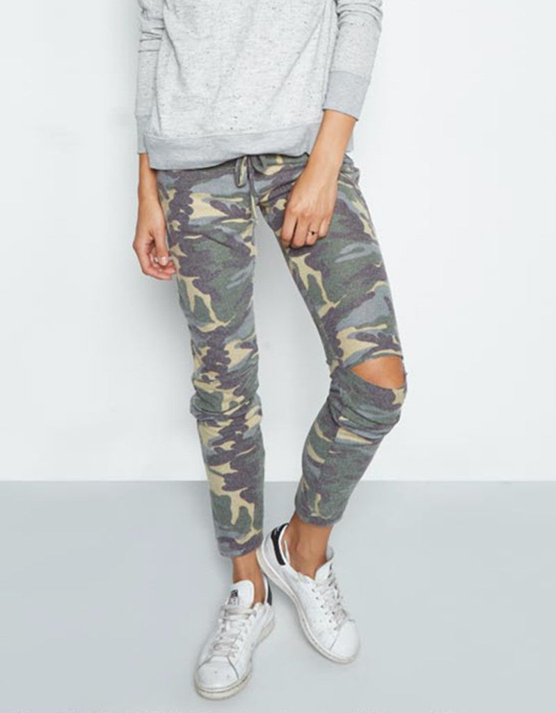 Michael Lauren Jonas Jogger w/Knee Slits in Vintage Camo