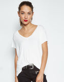 Michael Lauren Miller Raw Edge V-Neck Tee