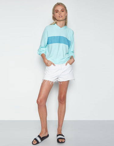 Michael Lauren Delaney Cropped Pullover in Mint