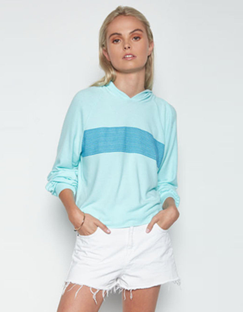 Michael Lauren Delaney Cropped Pullover in Mint