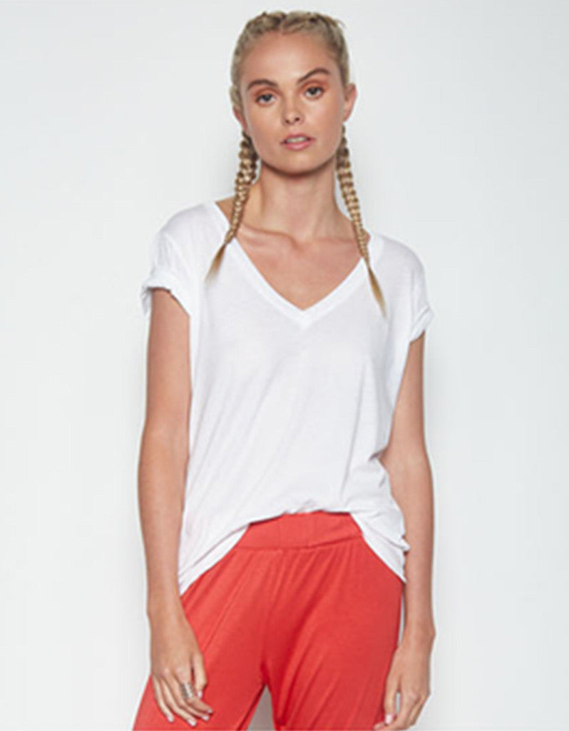 Michael Lauren Layton V-Neck Tee w/Side Slit