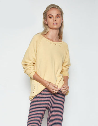 Michael Lauren Oswald Vintage Pullover in Light Honey