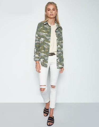 Michael Lauren Santino L/S Button Down Shirt in Camo