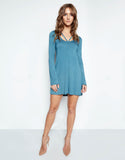 Michael Lauren Bailor Cut Out Neck Dress in Tidepool - SWANK - Dresses - 1