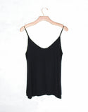 Michael Lauren Clayton Spaghetti Tank in Black