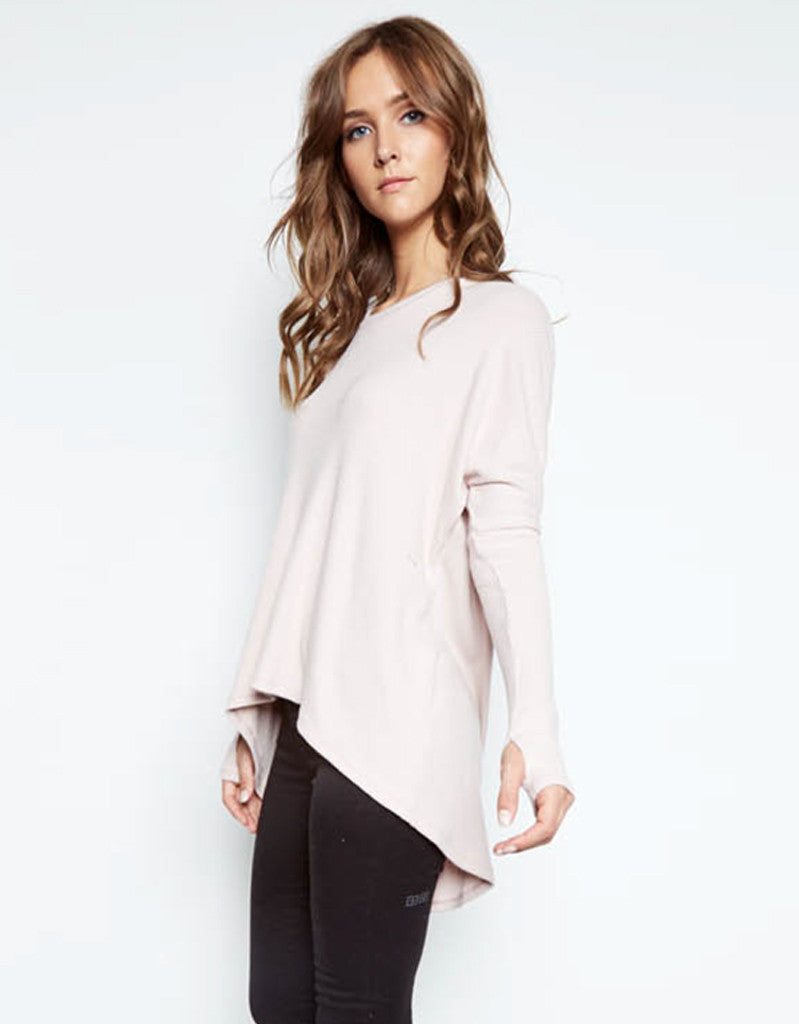 Michael Lauren Spencer Pullover w/Back Slit in Blush - SWANK - Tops - 1