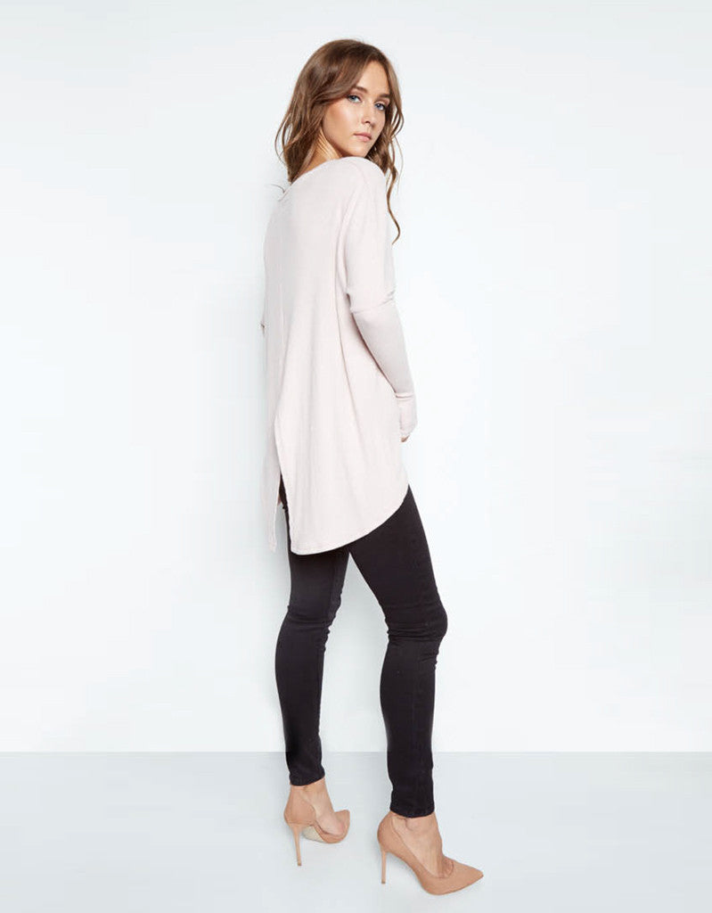 Michael Lauren Spencer Pullover w/Back Slit in Blush - SWANK - Tops - 2