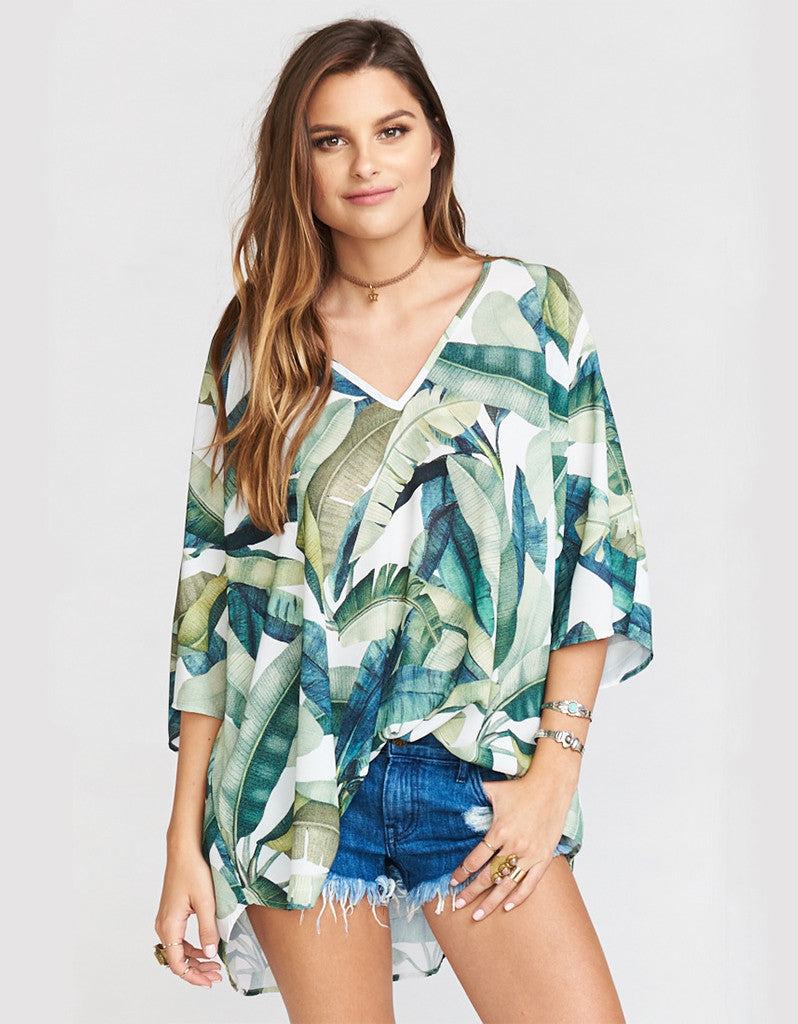 Show Me Your Mumu Shook Tunic in Banana Leaf