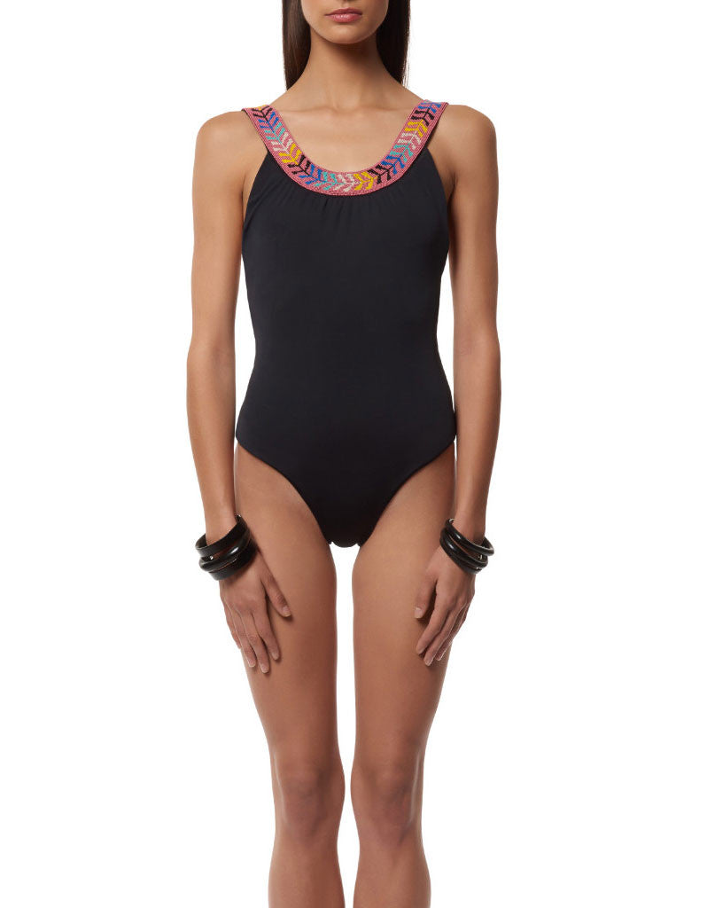 Mara Hoffman Swim Beaded Low Back One Piece - SWANK - Swimwear - 3