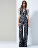 Alexis Marella Jumpsuit in Black/White - SWANK - Jumpsuits - 3