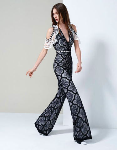 Alexis Marella Jumpsuit in Black/White