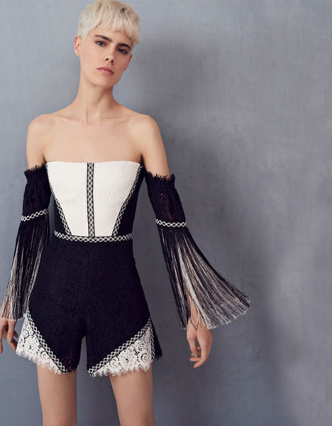 Alexis Mirabelle Fringe Romper | SWANK