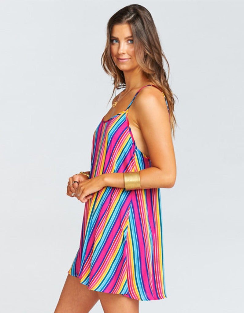 Show Me Your Mumu Bella Dress in Stripe Up Your Life