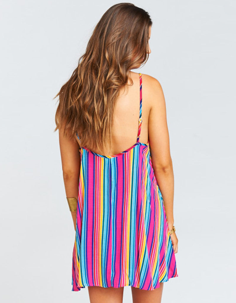 Show Me Your Mumu Bella Dress in Stripe Up Your Life