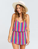 Show Me Your Mumu Rorey Romper in Stripe Up Your Life