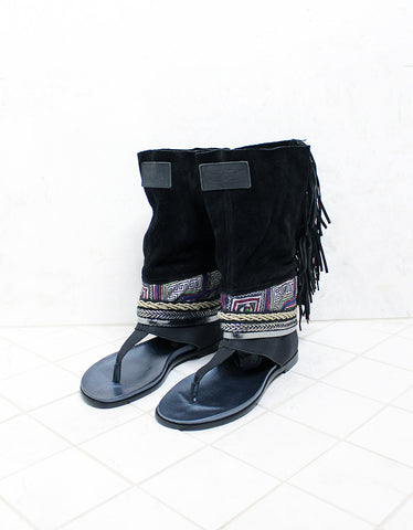 Custom Made Boho Native Soul Sandals in Black