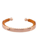 Shashi Nicky Cuff in Rose Gold/Cognac