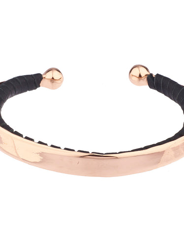 Shashi Nicky Cuff in Rose Gold/Black