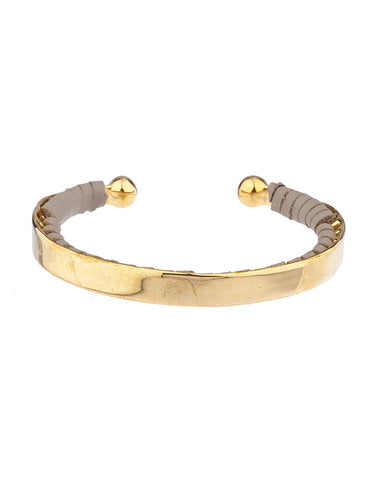 Shashi Lilu Ball Disc Stretch Bracelet in Bone