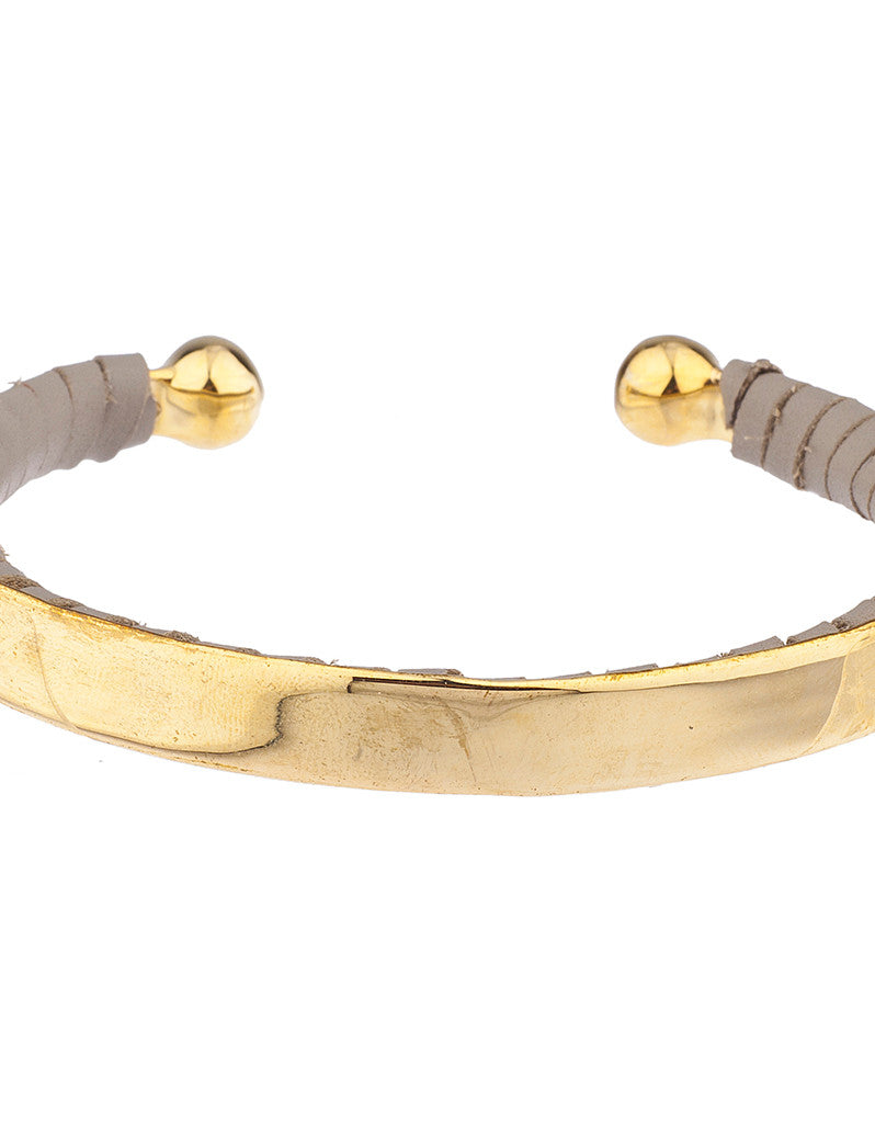 Shashi Nicky Cuff in Gold/Grey