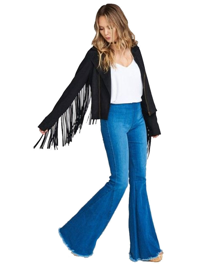 Show Me Your Mumu Ojai Fringe Jacket in Black Faux Suede - SWANK - Jackets - 3