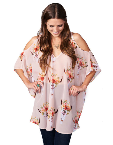 Show Me Your Mumu Peta-Boo Tunic in Frida Bullhead