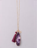 Vintage Snoot Starfire Druzy Necklace in Purple