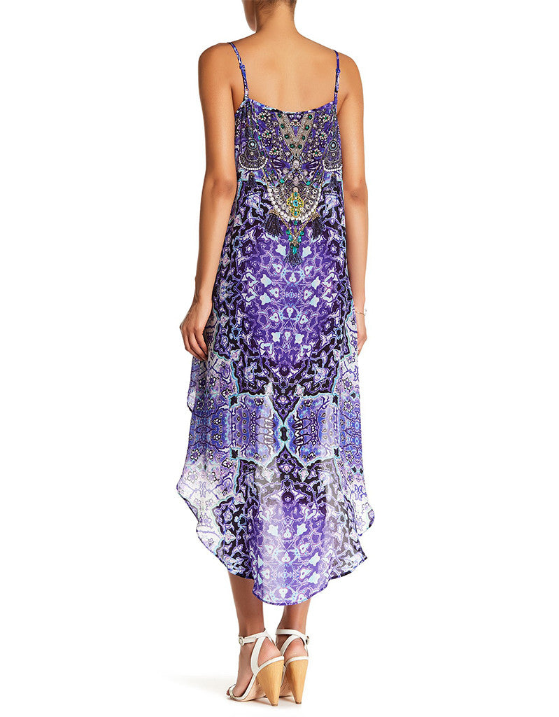 Shahida Parides Cami High Low Dress in Purple Rain