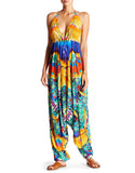 Shahida Parides Crochet Harem Jumpsuit in Papaya