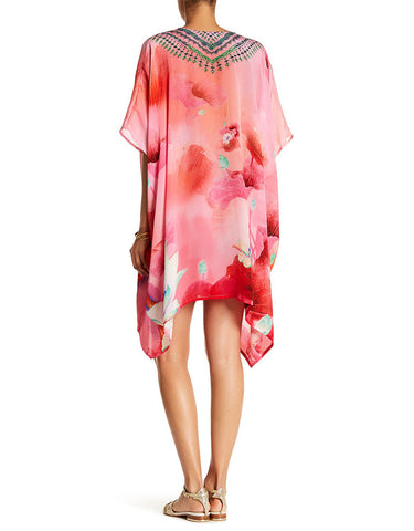 Shahida Parides Lotus 4 Way Style Medium Kaftan in Flamingo