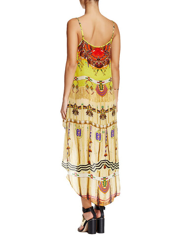 Shahida Parides Navajo High Low Dress in Yellow