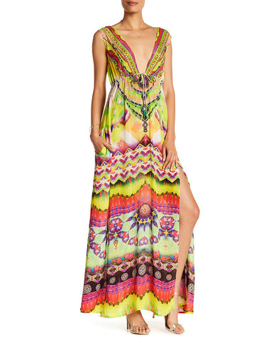 Shahida Parides Embellished High Low Dress in Sunset