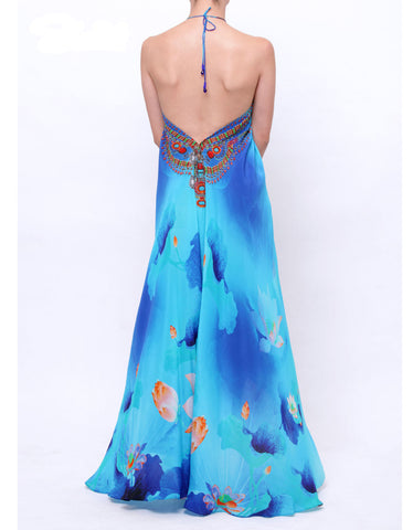 Shahida Parides Lotus 3-Way Style Dress in Azure