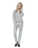 Michael Lauren Percy Classic Pullover in Charcoal Leopard - SWANK - Tops - 1